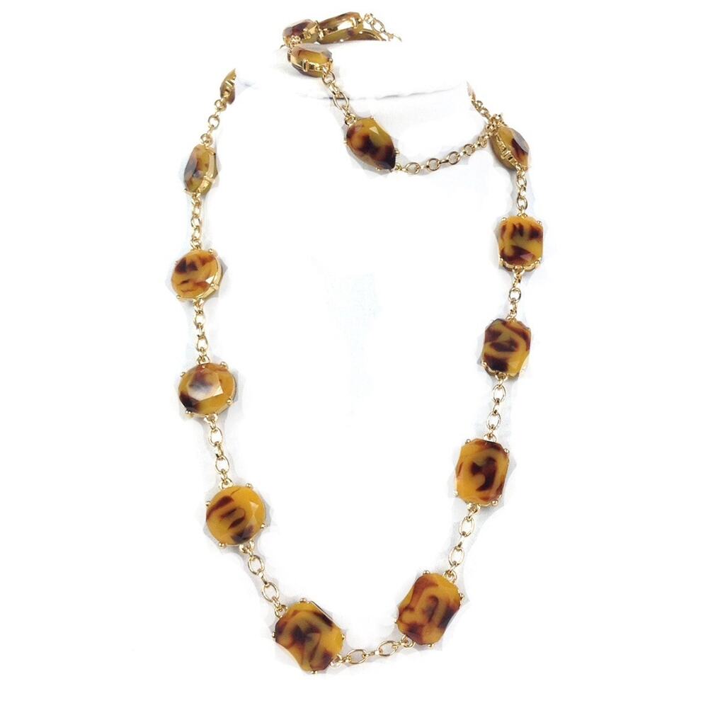 Kate Spade New York 'Swirl Around' Long Scatter Necklace, Tortoise‎